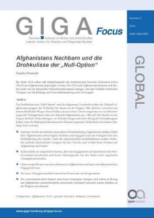 Afghanistans Nachbarn und die Drohkulisse der "Null-Option"