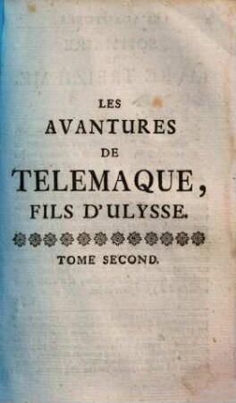 Les avantures de Télémaque, fils d'Ulysse, 2
