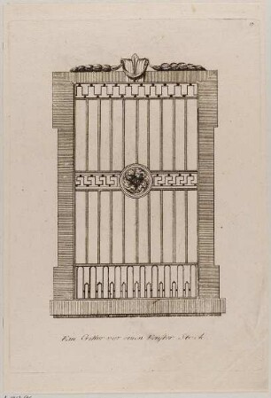 Fenstergitter, Blatt 3 aus einer Folge von Gittern