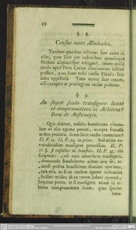 §. 8. Causae mere Allodiales