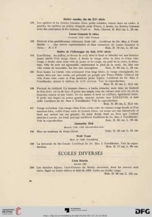Écoles diverses (No. 200 - 206)