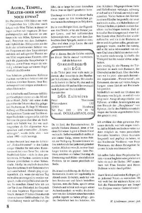 Agora, Tempel, Theater - oder sonst noch etwas?