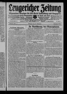 Lengericher Zeitung : allgemeiner Anzeiger für den Kreis Tecklenburg und Umgegend : Amtsblatt für die Aemter Lengerich und Lienen in Westfalen : Haupt-Anzeigenblatt für Stadt und Land : Organ des Landratsamtes und Amtsgericht in Tecklenburg : unabhängige Tageszeitung für die Orte Lengerich, Hohne, Tecklenburg, Ladbergen, Lienen, Kattenvenne, Natrup-Hagen, Brochterbeck, Westerkappeln, Leeden und Ledde