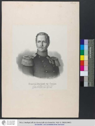 General Friedrich von Gagern / geboren zu Weilburg am 24ten October 1794, gefallen bei Kandern am 20ten April 1848