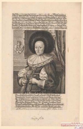 Susanna, geborene Schöner, Frau des Georg Füßel, des Größern Rats und Bankier am Banco Publico; geb. 27. Mai 1602; gest. 7. September 1651