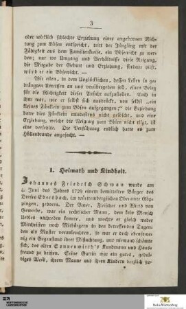 1. Heimath und Kindheit