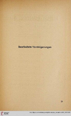 Bearbeitete Versteigerungen