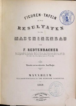 Resultate für den Maschinenbau, [2]. Figuren-Tafeln
