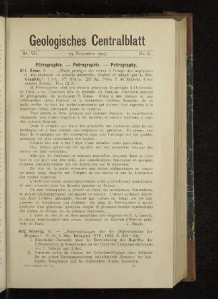 15. November 1905. No. 6.