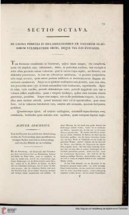 Sectio octava