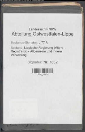 Anstellung der Polizeidiener im Amt Schwalenberg