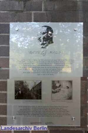 Enthüllung der Gedenktafel für Martin Luther King
