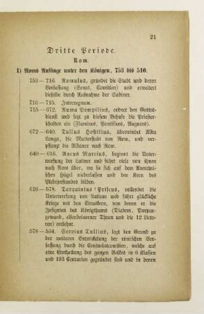 Dritte Periode. Rom