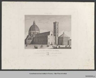 Ansicht des Doms und des Baptisteriums von Florenz