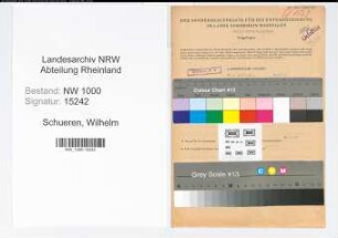 Entnazifizierung Wilhelm Schueren, geb. 05.12.1894 (Postbetriebsass.)