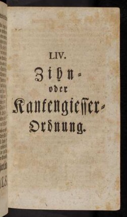5085-5008, LIV. Zihn- oder Kantengiesser-Ordnung.