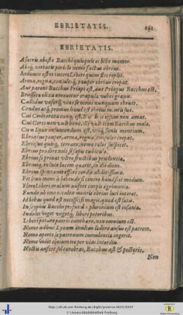 [E] Ebrietatis – Externi.