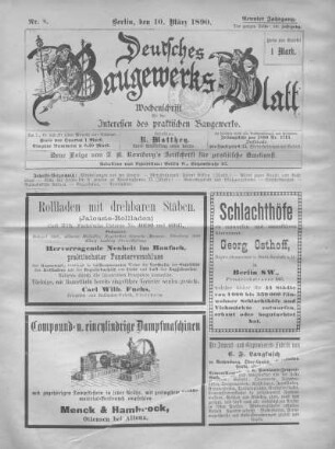 50. Jahrgang. Nr. 8.