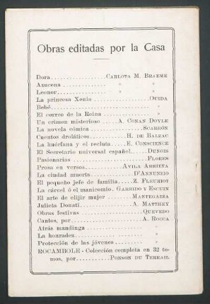 Obras editadas por la casa