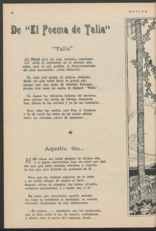 De "El Poema de Talía"