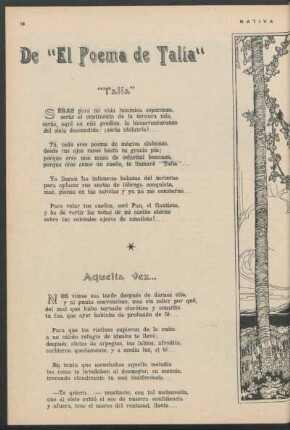 De "El Poema de Talía"