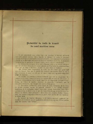 X Probabilité du traffic de transit du canal maritime russe