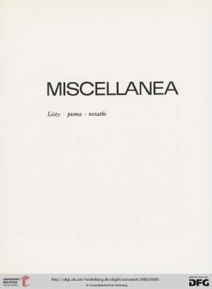 Miscellanea