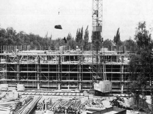 The building for the study collections under construction