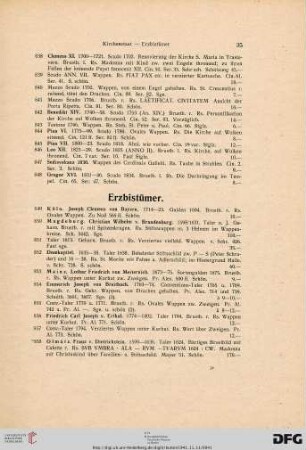 Erzbistümer (Nr. 849-921)