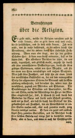 Betrachtungen über die Religion