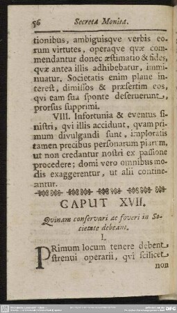 Caput XVII [i.e. XII.]. Quinam conservari ac foveri in Societate debeant
