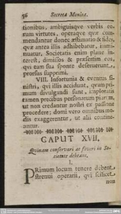 Caput XVII [i.e. XII.]. Quinam conservari ac foveri in Societate debeant