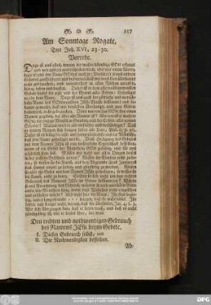 Am Sonntage Rogate. Text Joh. XVI, 23 - 30.