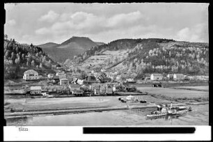 Sächsische Schweiz, Krippen an der Elbe mit Kohlbornstein