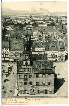 Pirna. Markt mit Rathaus