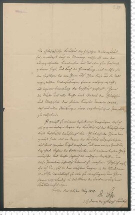 Brief von Karl Wilhelm Ferdinand Solger an Adelbert von Chamisso