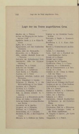 Lage der im Text angeführten Orte