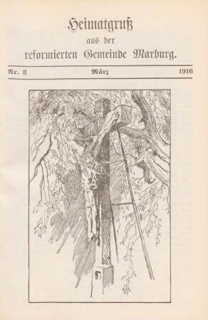 8.1916: Heimatgruß aus der reformierten Gemeinde Marburg