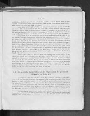 § 2. Die polnische Insurrektion und die Organisation der polnischen Hilfskräfte bis Ende 1806.