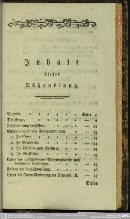Inhalt dieser Abhandlung