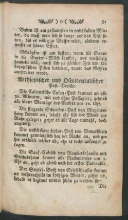 Aethiopischer und Osmidentalischer Post-Bericht.