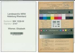 Entnazifizierung Elisabeth Wiemer , geb. 10.11.1921 (Lehrerin)