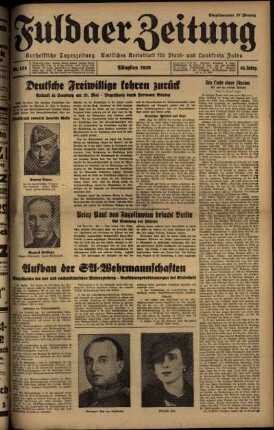 Ausgabe vom Montag, den 29. Mai 1939.