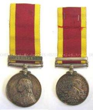 China-Medaille (China-Medal) mit Bandspange "Taku Forts"