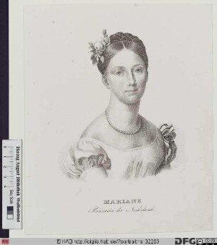 Bildnis Marianne, Prinzessin von Preußen, geb. Prinzessin der Niederlande