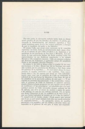 XVIII. - [Antecedentes históricos: las desmenbraciones de territorio argentino]