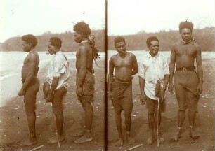 "Männer am Strand. Gaua"