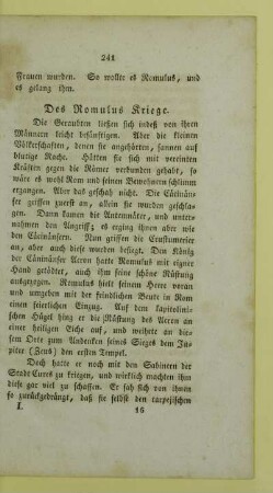 Des Romulus Kriege