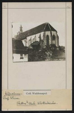 Klosterkirche (von außen) Standort: Stetten bei Hechingen