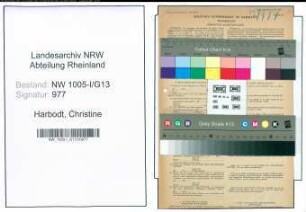 Entnazifizierung Christine Harbodt , geb. 04.10.1919 (Postassistentin)